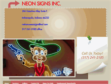 Tablet Screenshot of neonsignsindy.com